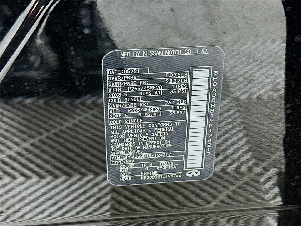 Used 2021 INFINITI QX50 Luxe w/ Appearance Package image 27