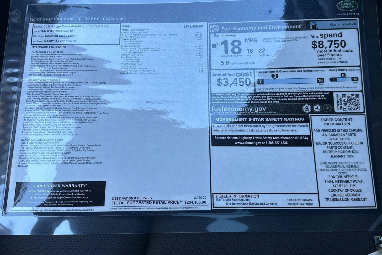 New 2026 Land Rover Range Rover Long Wheelbase Autobiography image 28