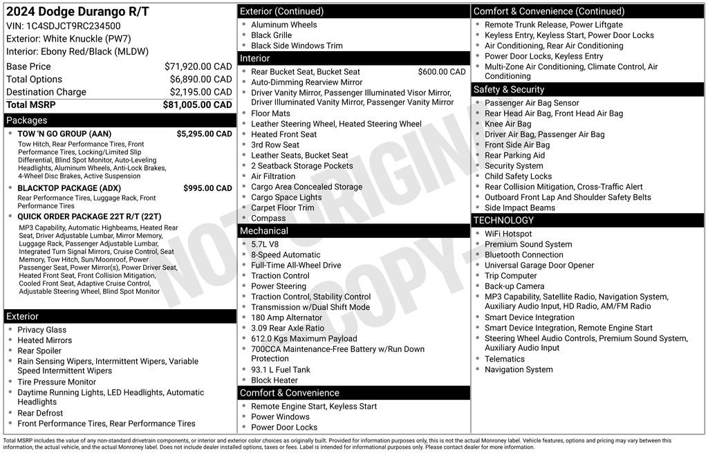 Used 2024 Dodge Durango R/T w/ Tow 'N Go Group AWD/4WD image 32