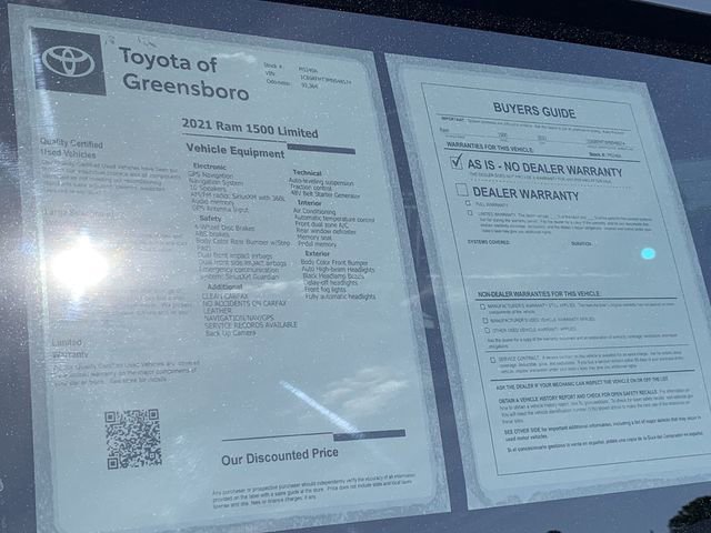 Used 2021 RAM 1500 Limited w/ Night Edition AWD/4WD image 38