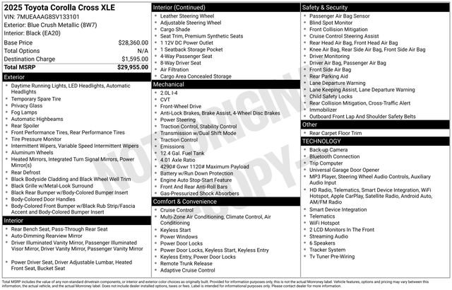 Certified 2025 Toyota Corolla Cross XLE FWD image 35