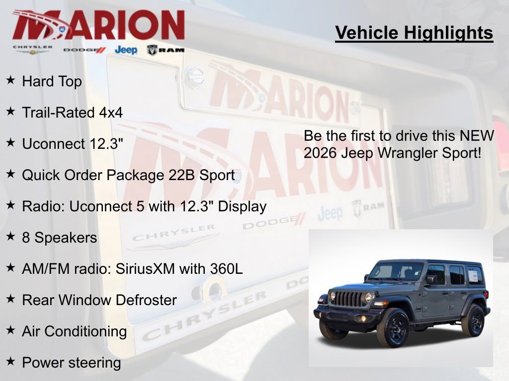 New 2026 Jeep Wrangler Sport image 5