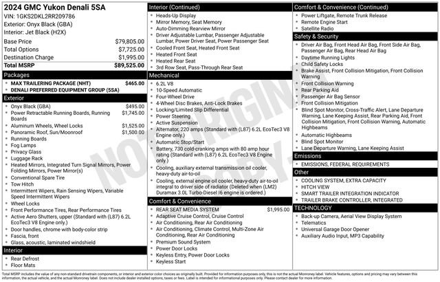 Certified 2024 GMC Yukon Denali w/ Max Trailering Package image 6