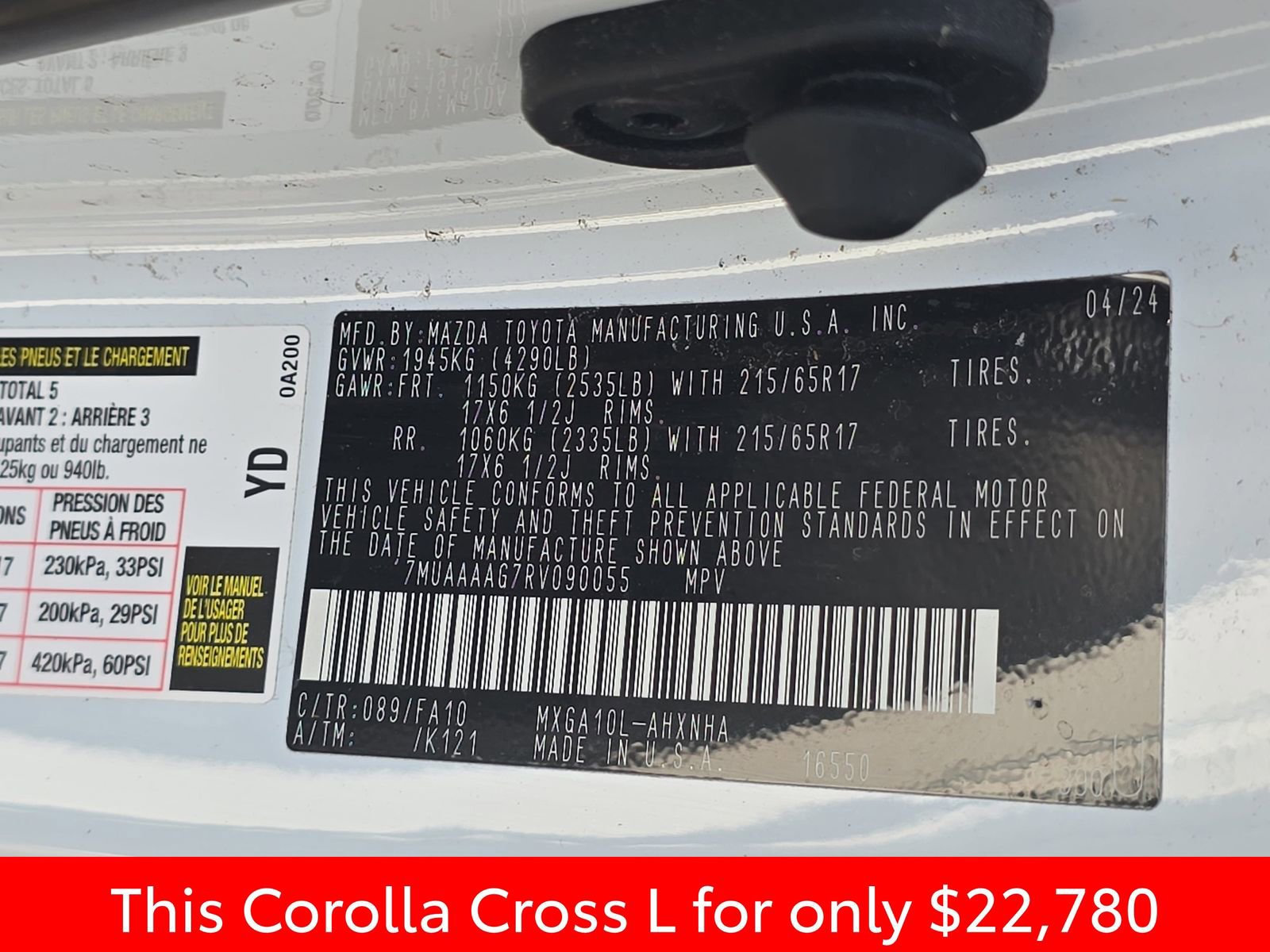 Used 2024 Toyota Corolla Cross L image 41