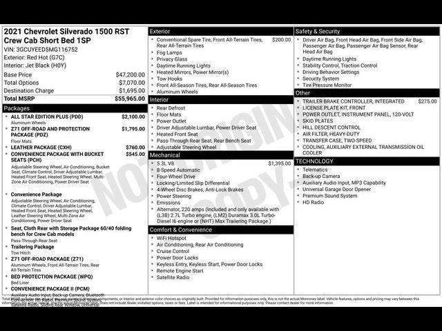 Certified 2021 Chevrolet Silverado 1500 RST w/ All Star Edition Plus image 55