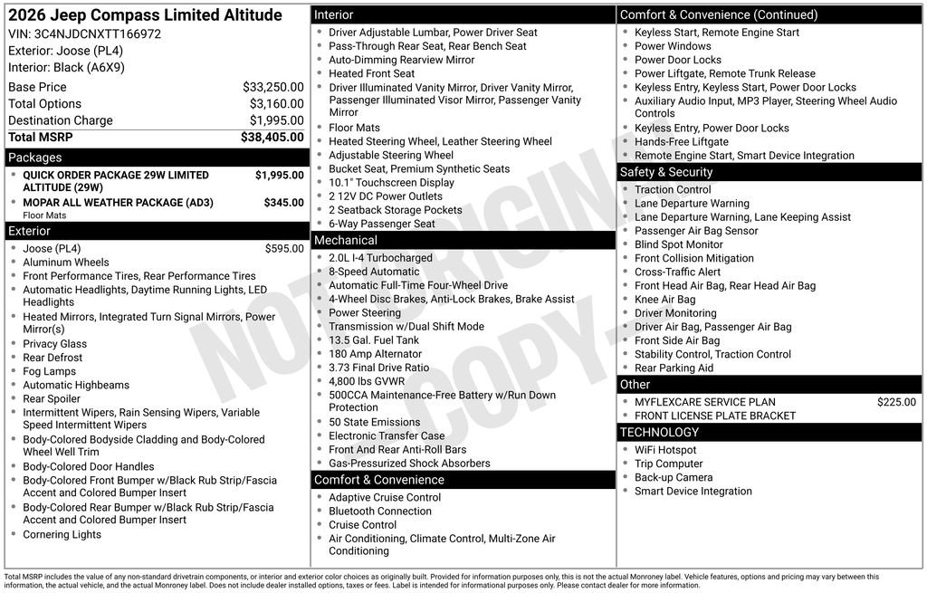 New 2026 Jeep Compass Limited AWD/4WD image 27