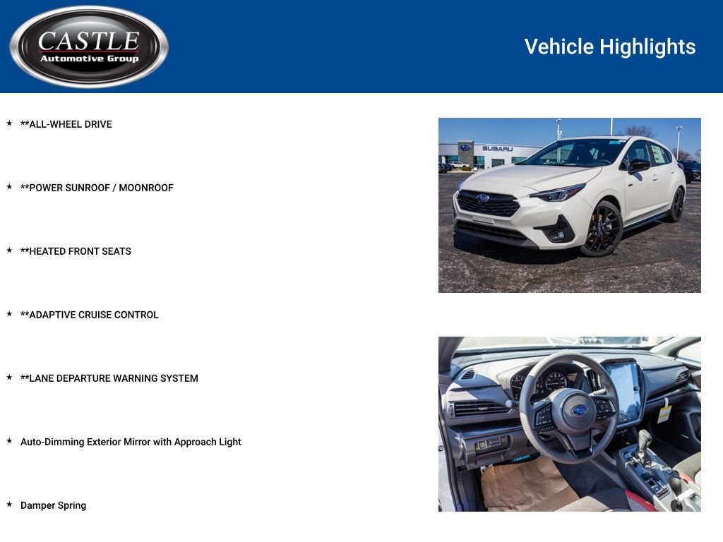 New 2026 Subaru Impreza RS image 3