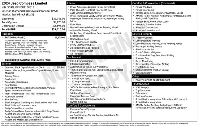 Used 2024 Jeep Compass Limited w/ Elite Group image 14