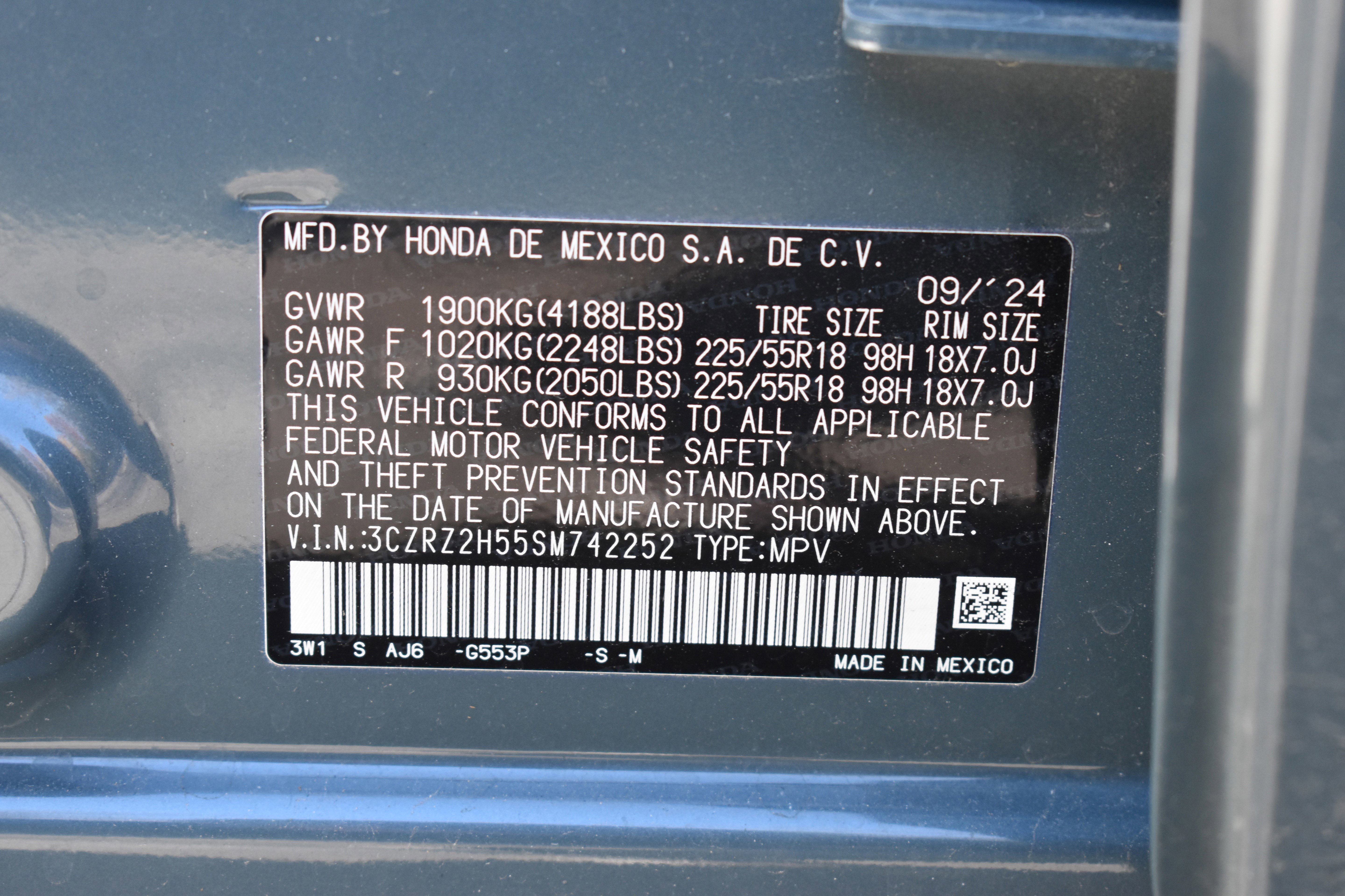 Certified 2025 Honda HR-V Sport image 38