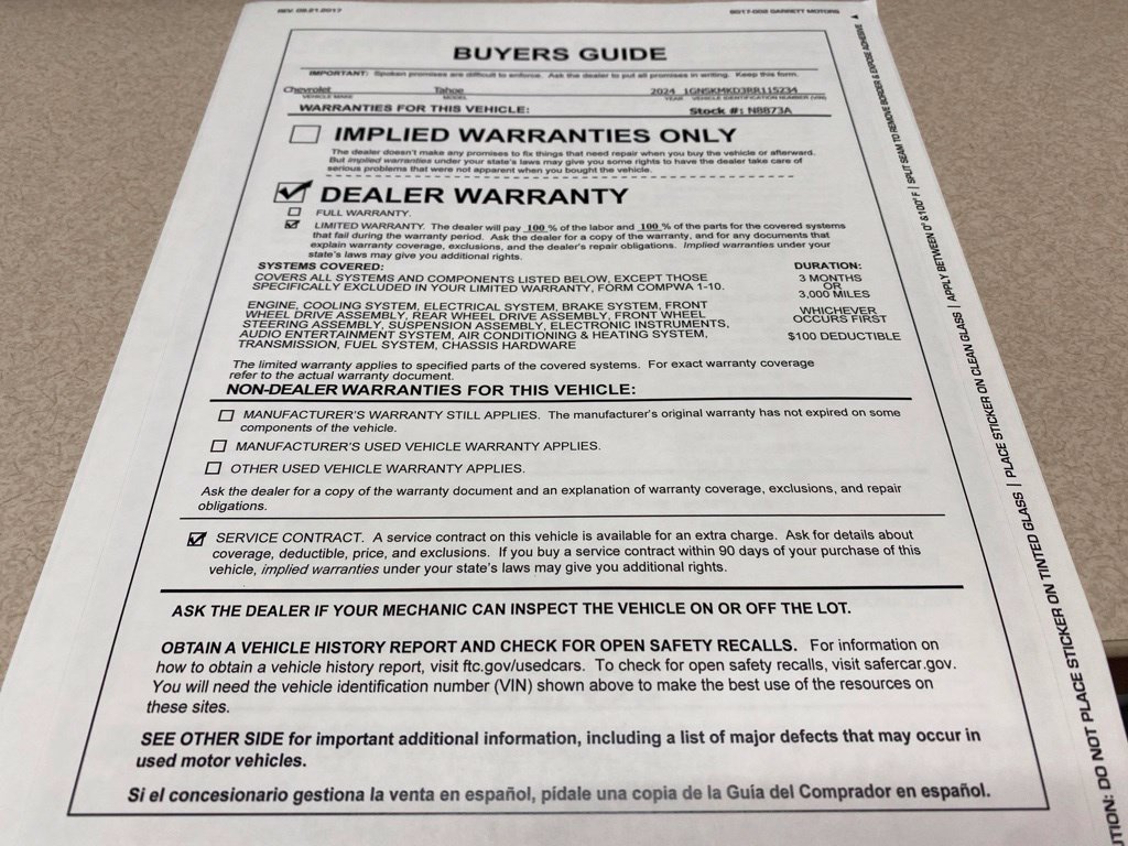 Used 2024 Chevrolet Tahoe LS w/ Driver Alert Package AWD/4WD image 35