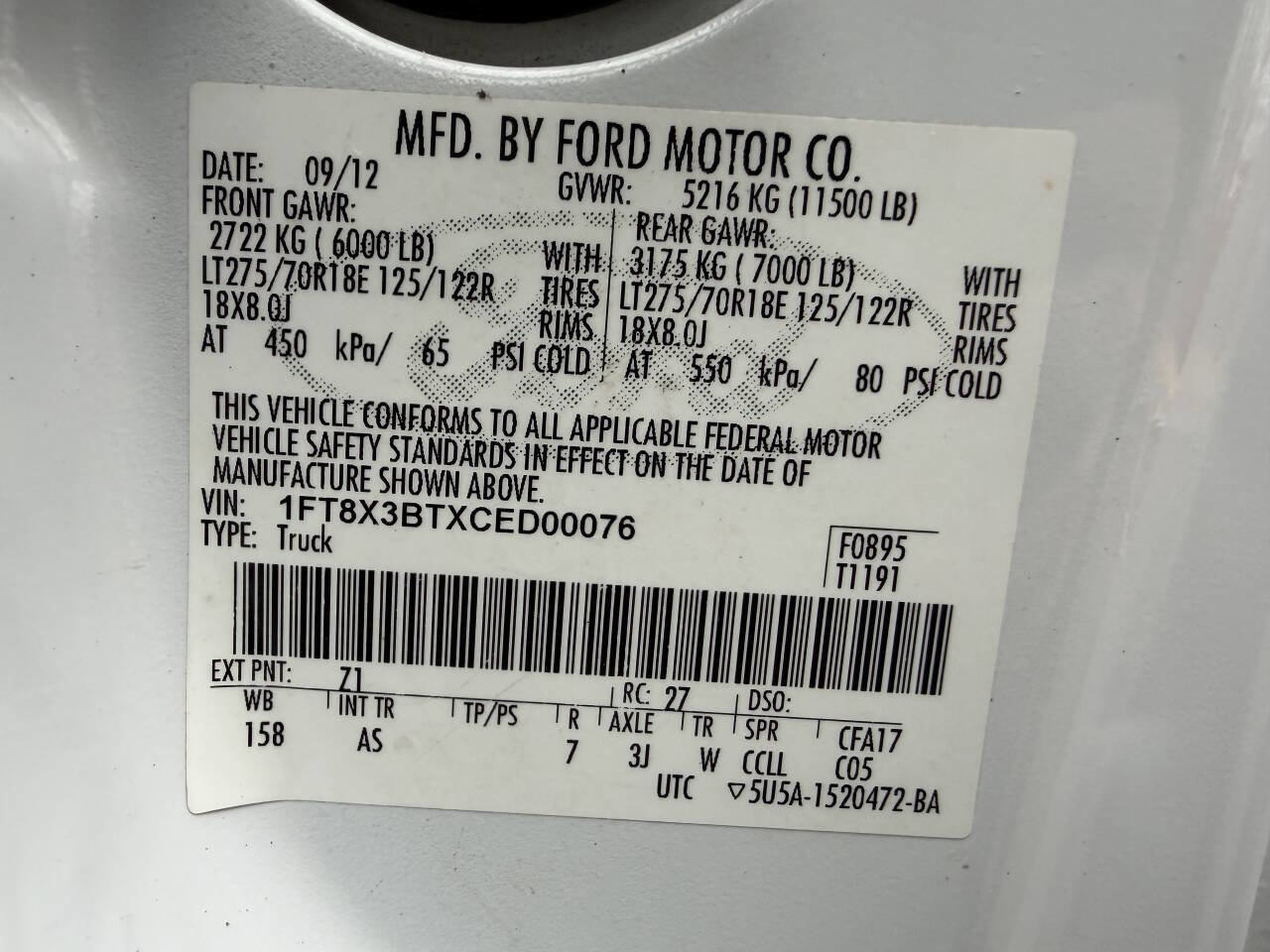 Used 2012 Ford F350 XL w/ Skid Plate Pkg image 30