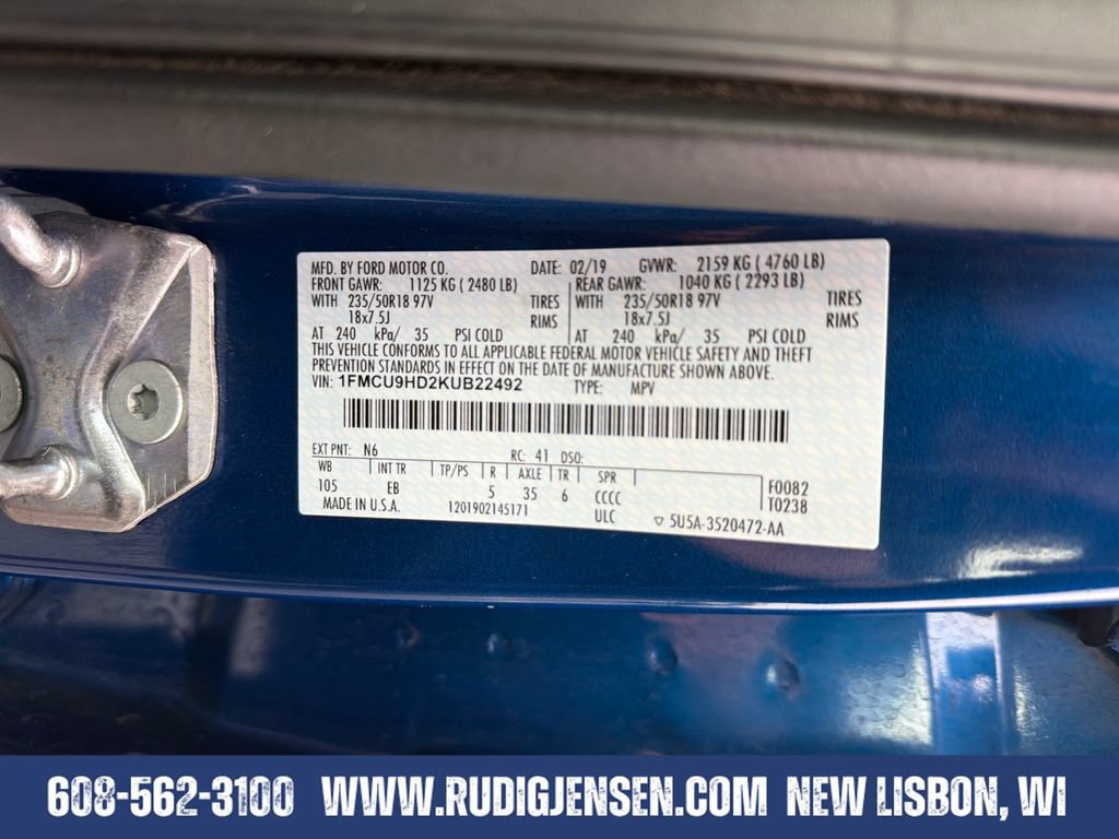 Used 2019 Ford Escape SEL AWD/4WD image 29