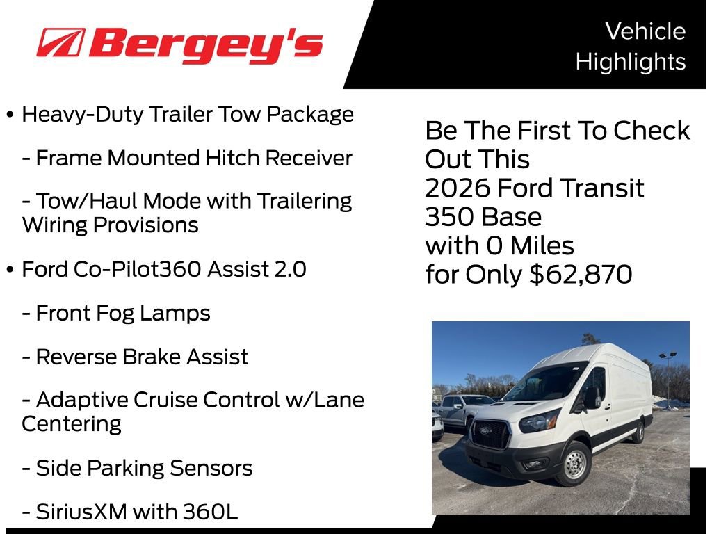 New 2026 Ford Transit 350 148 High Roof Extended AWD w/ Load Area Protection Package image 5
