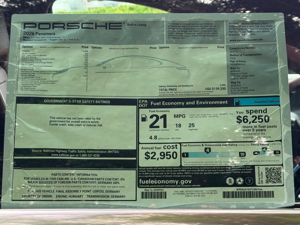 New 2026 Porsche Panamera RWD image 27