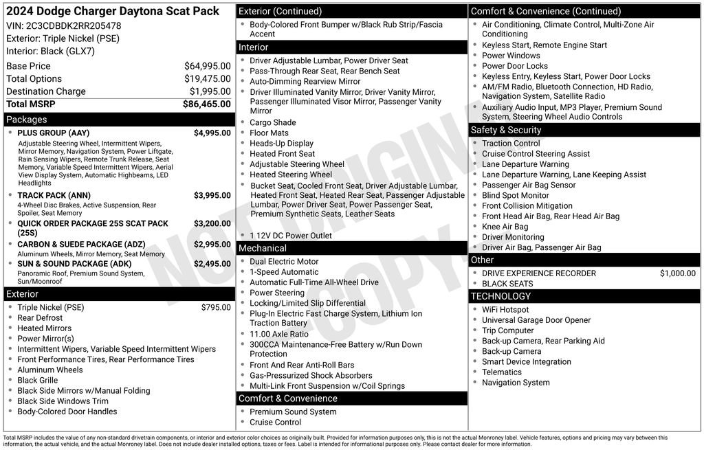 New 2024 Dodge Charger Daytona Scat Pack w/ Plus Group AWD/4WD image 15