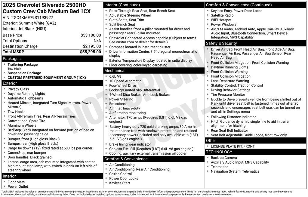 Used 2025 Chevrolet Silverado 2500 Custom image 4