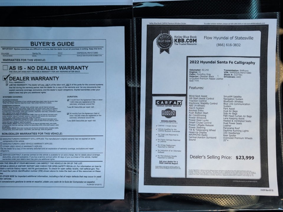 Used 2022 Hyundai Santa Fe Calligraphy image 37