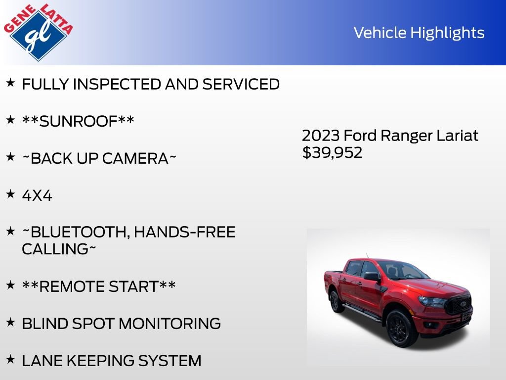 Certified 2023 Ford Ranger Lariat AWD/4WD image 32