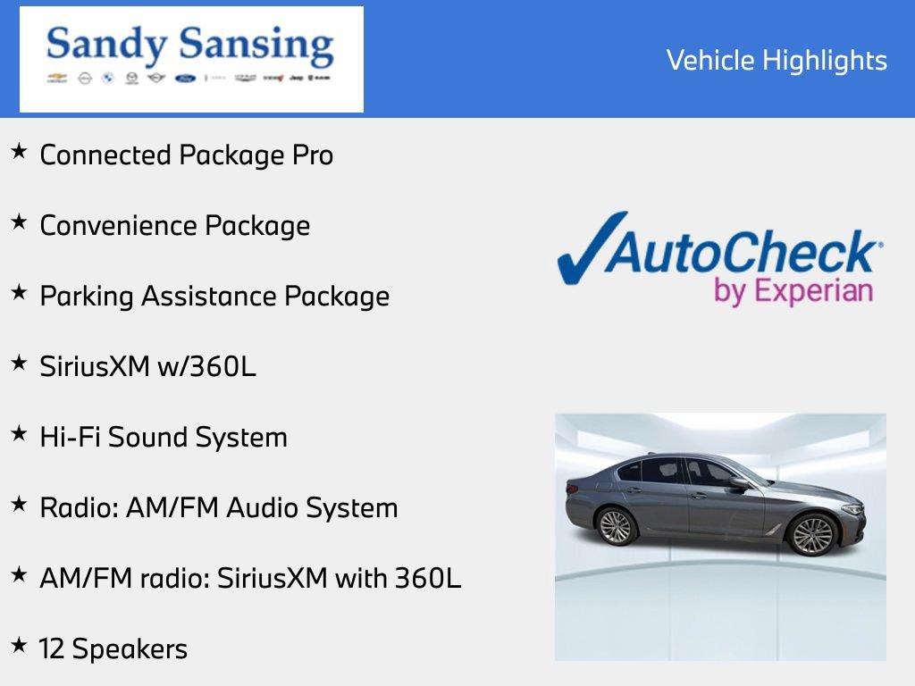 Used 2021 BMW 530i w/ Convenience Package RWD image 7