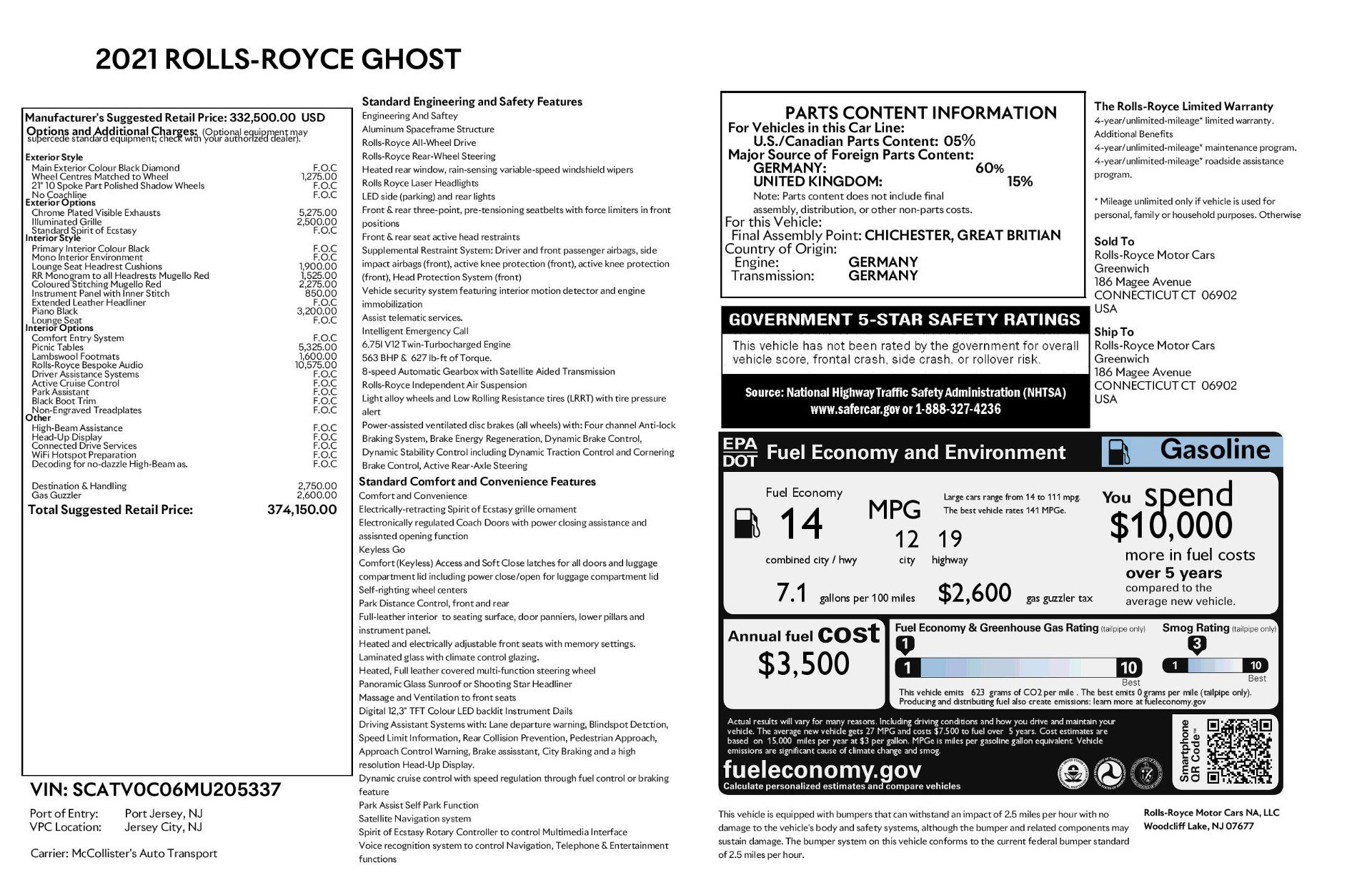 Certified 2021 Rolls-Royce Ghost image 31