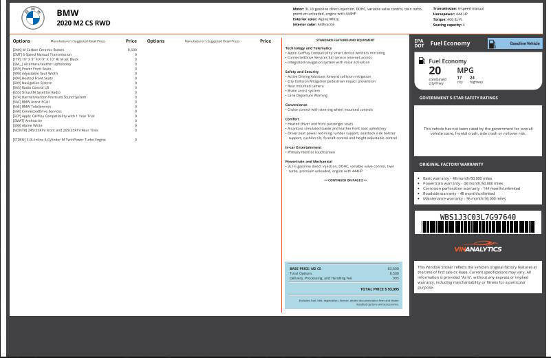 Used 2020 BMW M2 CS image 17