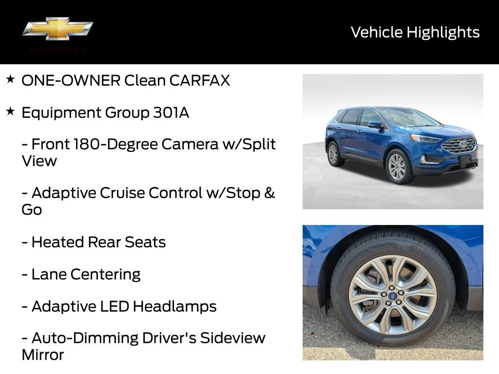 Used 2022 Ford Edge Titanium w/ Equipment Group 301A AWD/4WD image 19