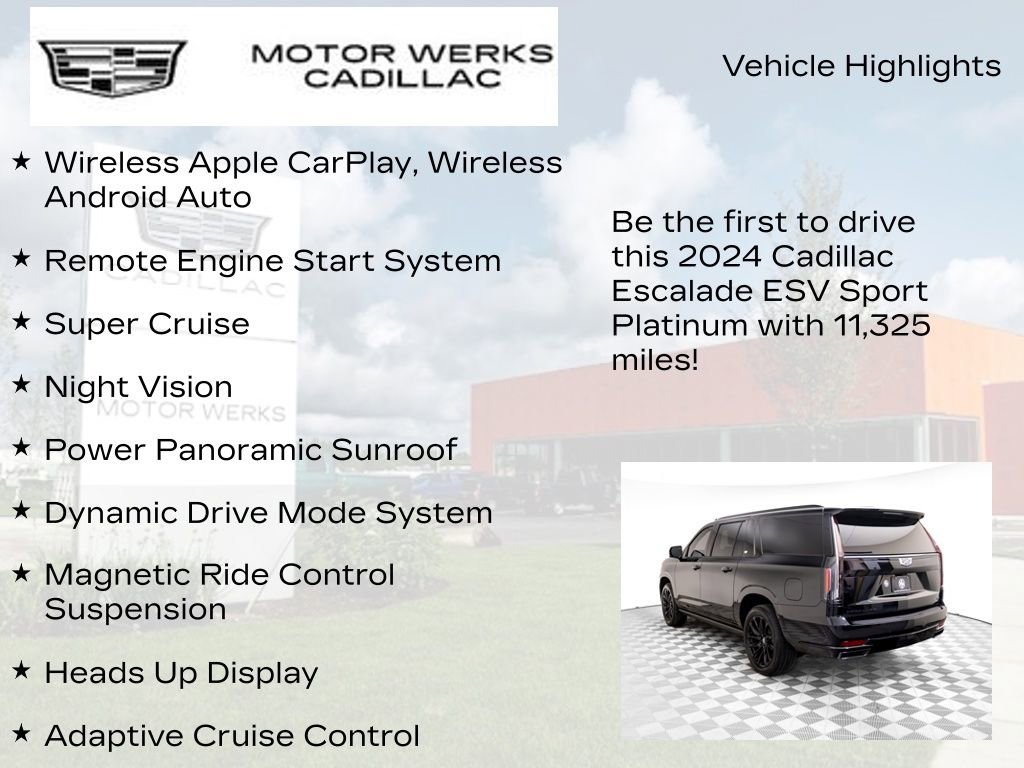 Certified 2024 Cadillac Escalade ESV Sport Platinum w/ LPO, ONYX Package image 15