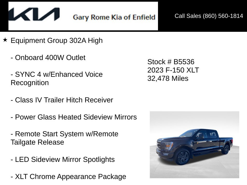 Used 2023 Ford F150 XLT w/ Equipment Group 302A High AWD/4WD image 7