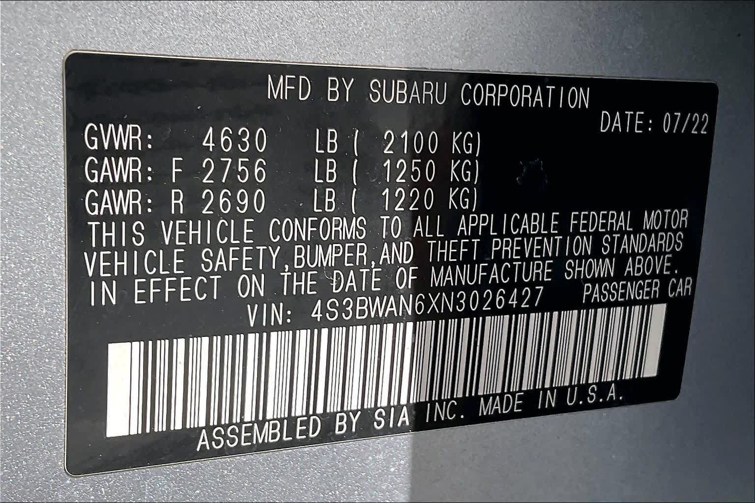 Used 2022 Subaru Legacy Limited AWD/4WD image 34