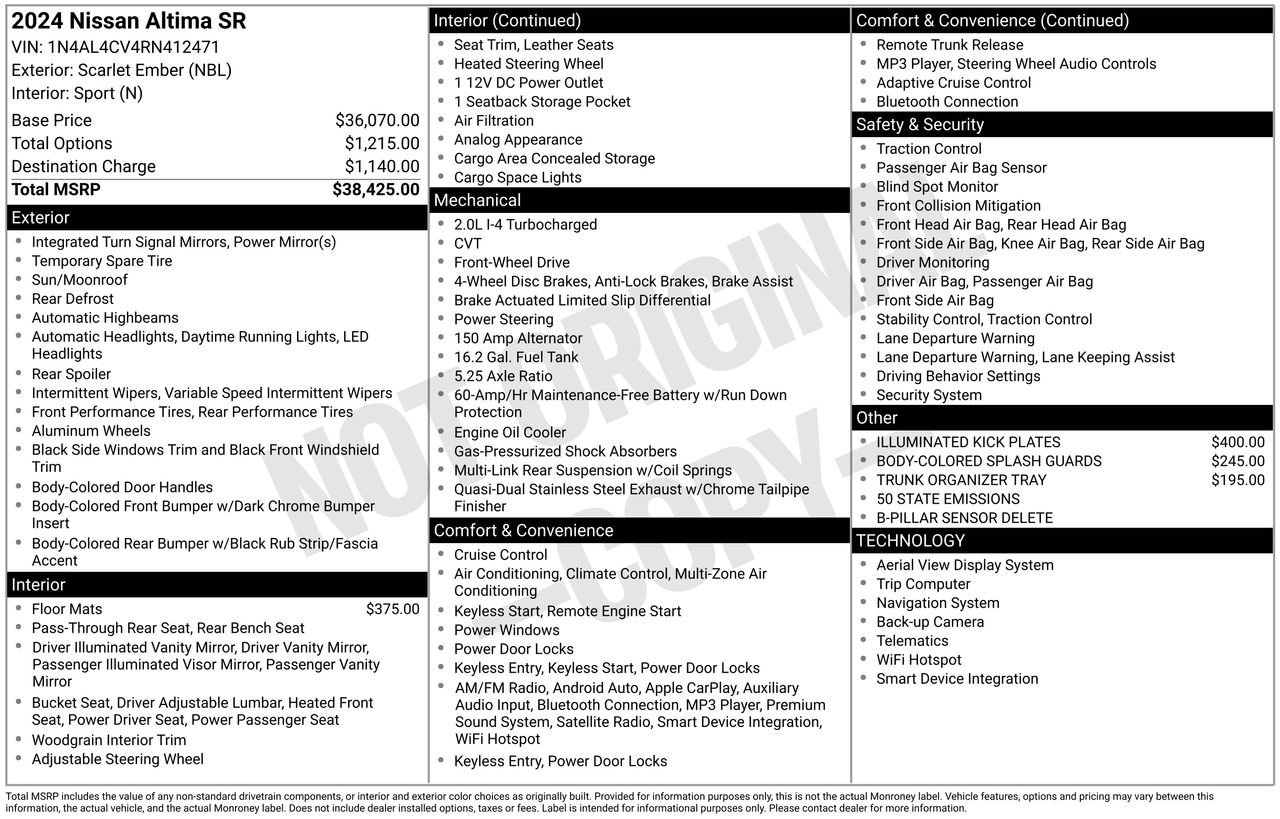 Certified 2024 Nissan Altima 2.0 SR image 32