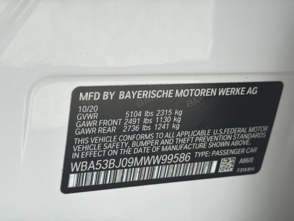 Used 2021 BMW 540i w/ Convenience Package RWD image 35