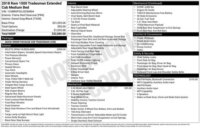Used 2018 RAM 1500 Tradesman RWD image 2