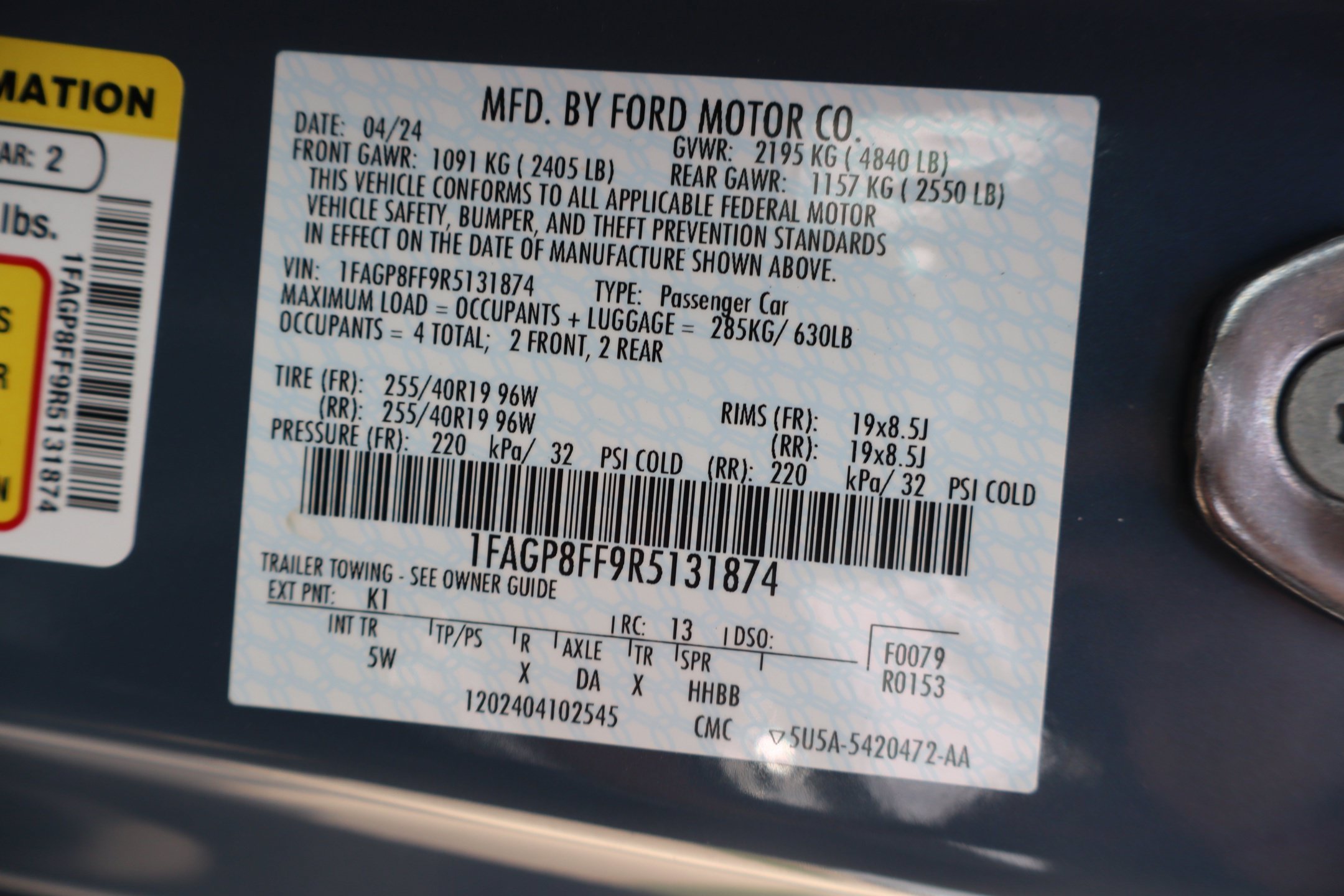 Certified 2024 Ford Mustang GT Premium RWD image 28