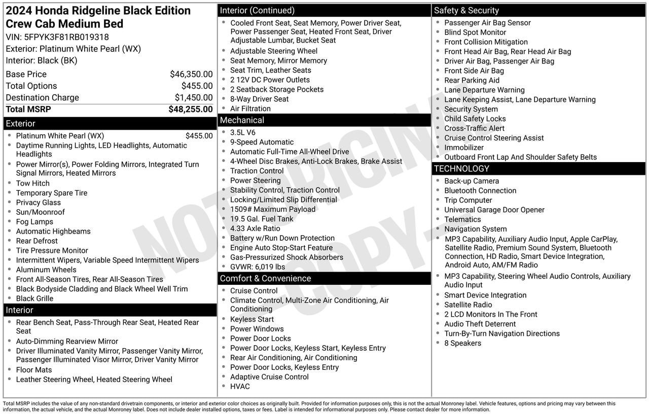 Used 2024 Honda Ridgeline Black Edition image 29