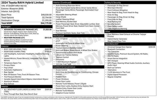 Used 2024 Toyota RAV4 Limited w/ Advanced Technology Package AWD/4WD image 19