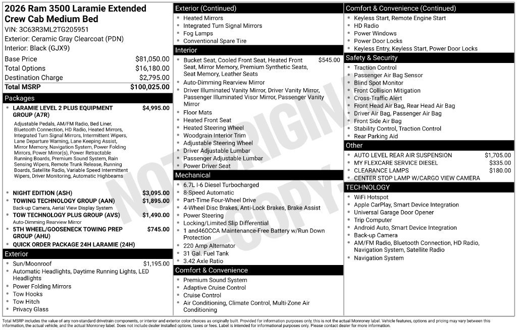 New 2026 RAM 3500 Laramie AWD/4WD image 5