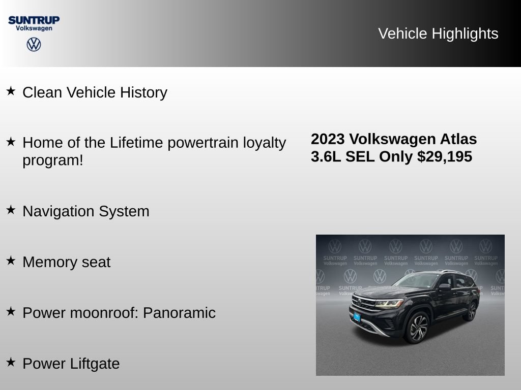 Used 2023 Volkswagen Atlas SEL AWD/4WD image 8