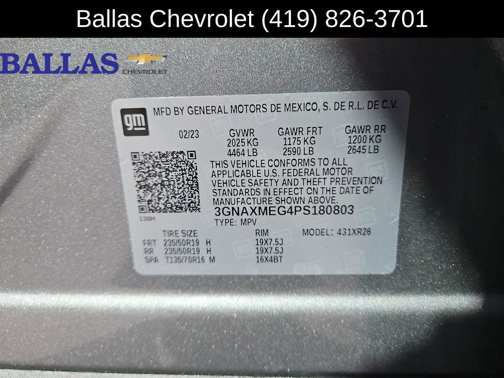 Used 2023 Chevrolet Equinox RS w/ LPO, Cargo Package FWD image 34