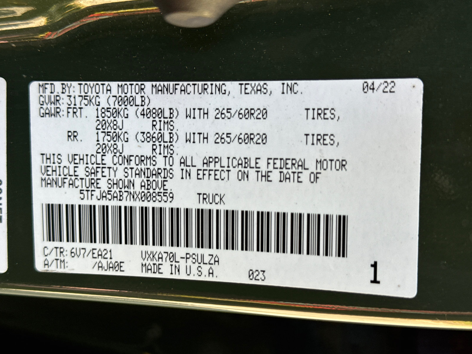 Used 2022 Toyota Tundra Limited RWD image 32