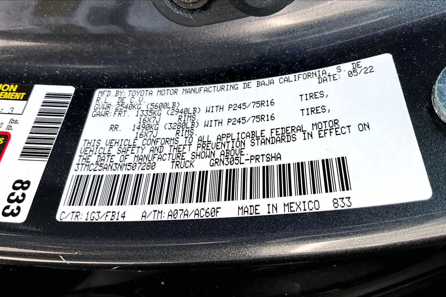 Used 2022 Toyota Tacoma SR AWD/4WD image 34
