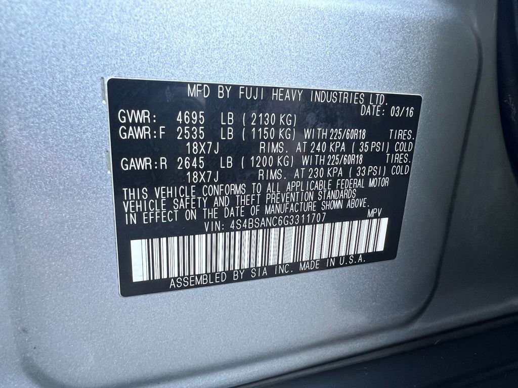 Used 2016 Subaru Outback 2.5i Limited image 48