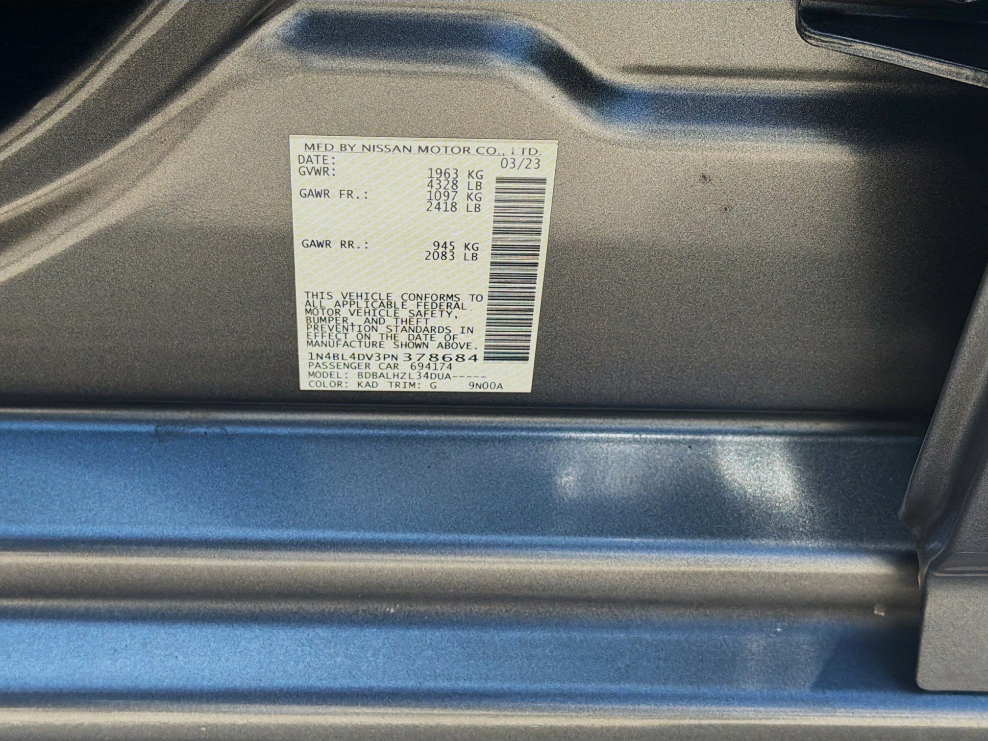 Used 2023 Nissan Altima 2.5 SV FWD image 34
