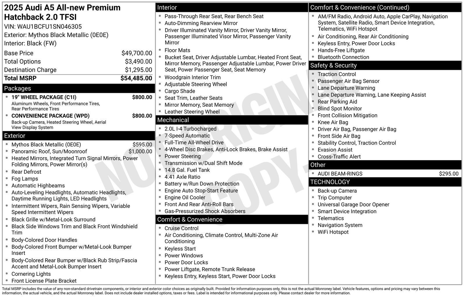 Certified 2025 Audi A5 2.0T Premium w/ Convenience Package AWD/4WD image 30