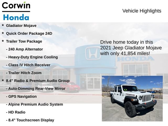 Used 2021 Jeep Gladiator Mojave AWD/4WD image 7