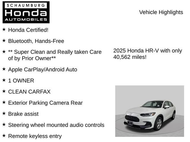 Certified 2025 Honda HR-V LX image 14