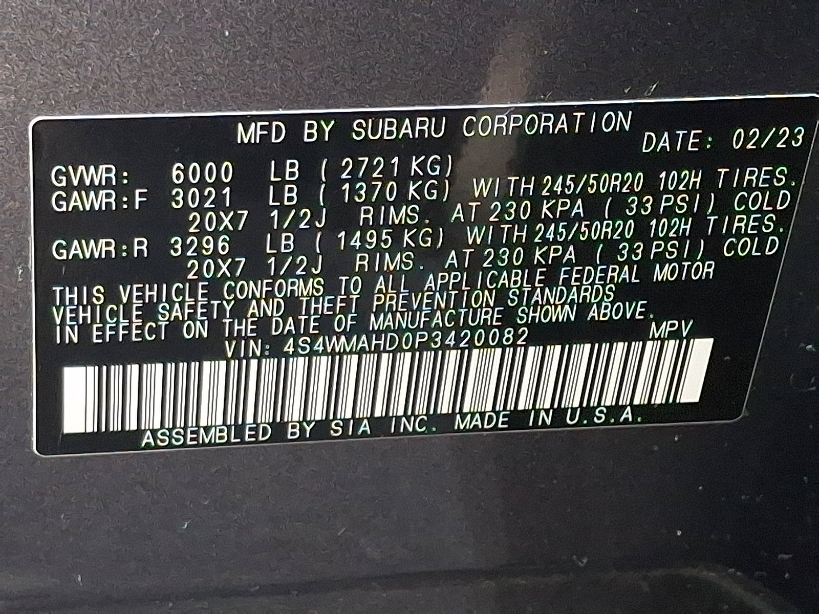 Certified 2023 Subaru Ascent Onyx Edition image 27