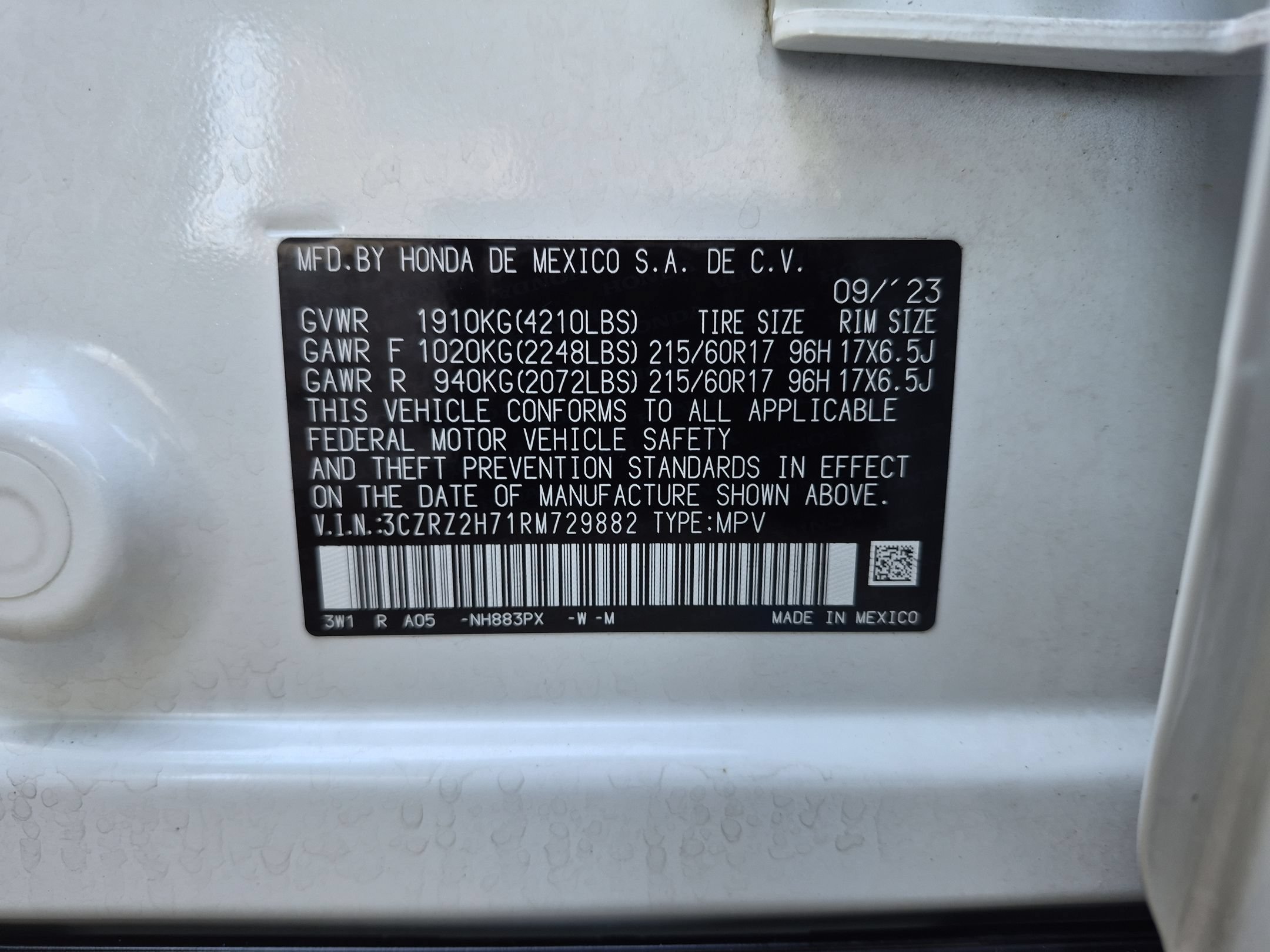 Used 2024 Honda HR-V EX-L image 34