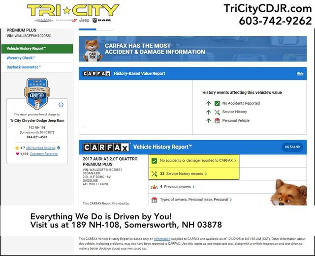 Used 2017 Audi A3 2.0T Premium Plus w/ Premium Plus Package image 5