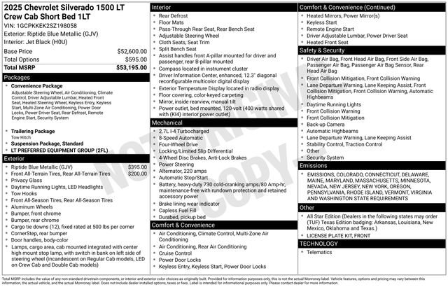 Used 2025 Chevrolet Silverado 1500 LT