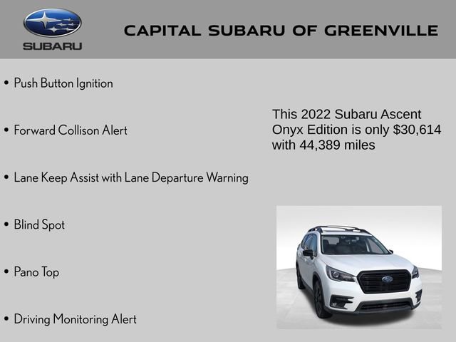 Certified 2022 Subaru Ascent Onyx Edition AWD/4WD image 9